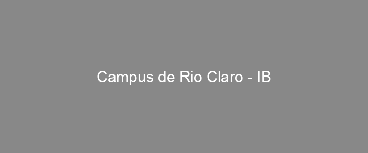 Provas Anteriores Campus de Rio Claro - IB